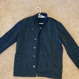 Topman Thick Navy Cardigan